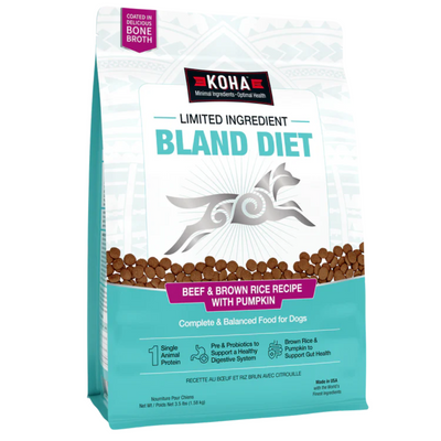 KOHA Limited Ingredient Dry Bland Diet Beef & Brown Rice Recipe with Pumpkin Dog Food