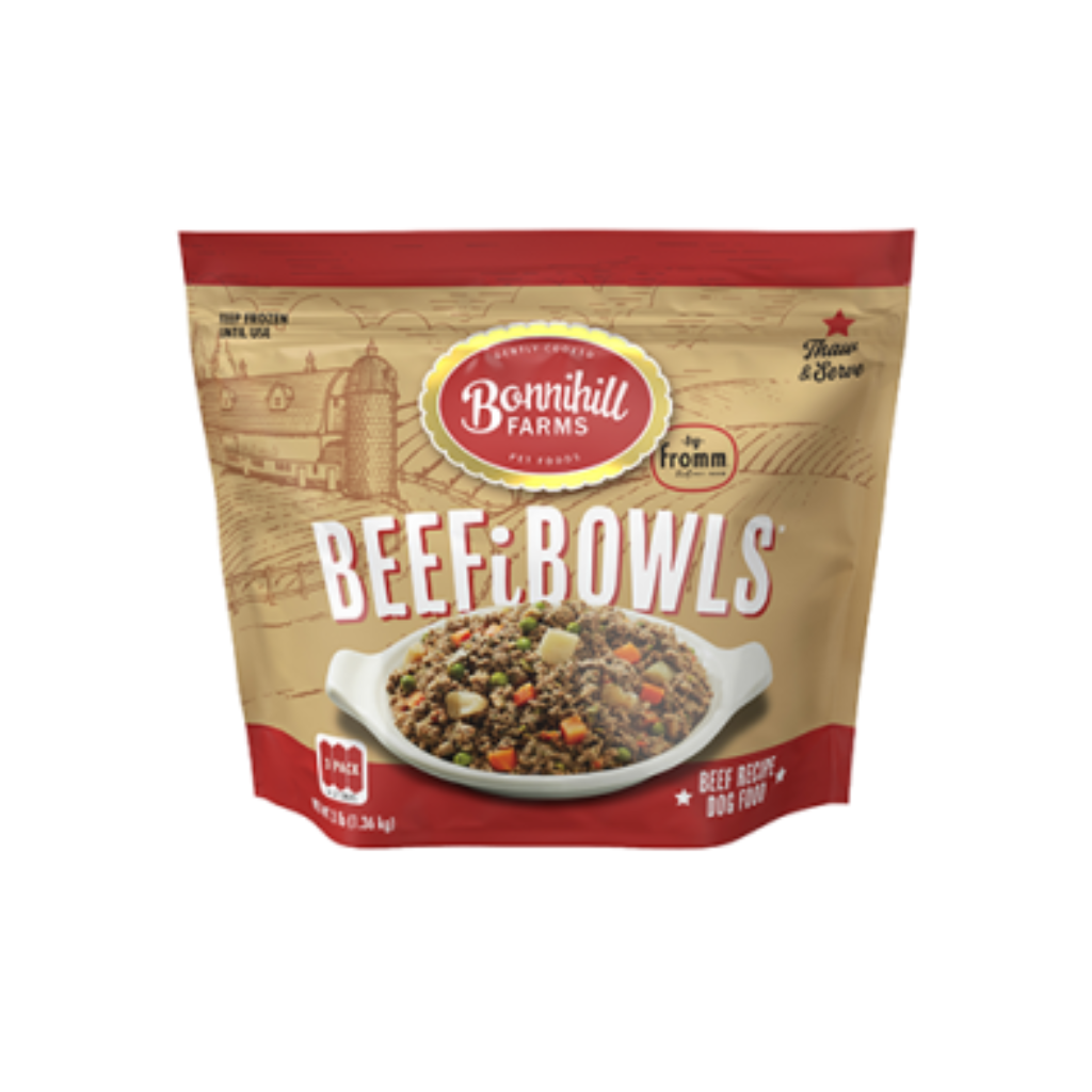 Fromm Bonnihill Farms BEEFiBOWLS Beef Recipe Frozen Dog Food