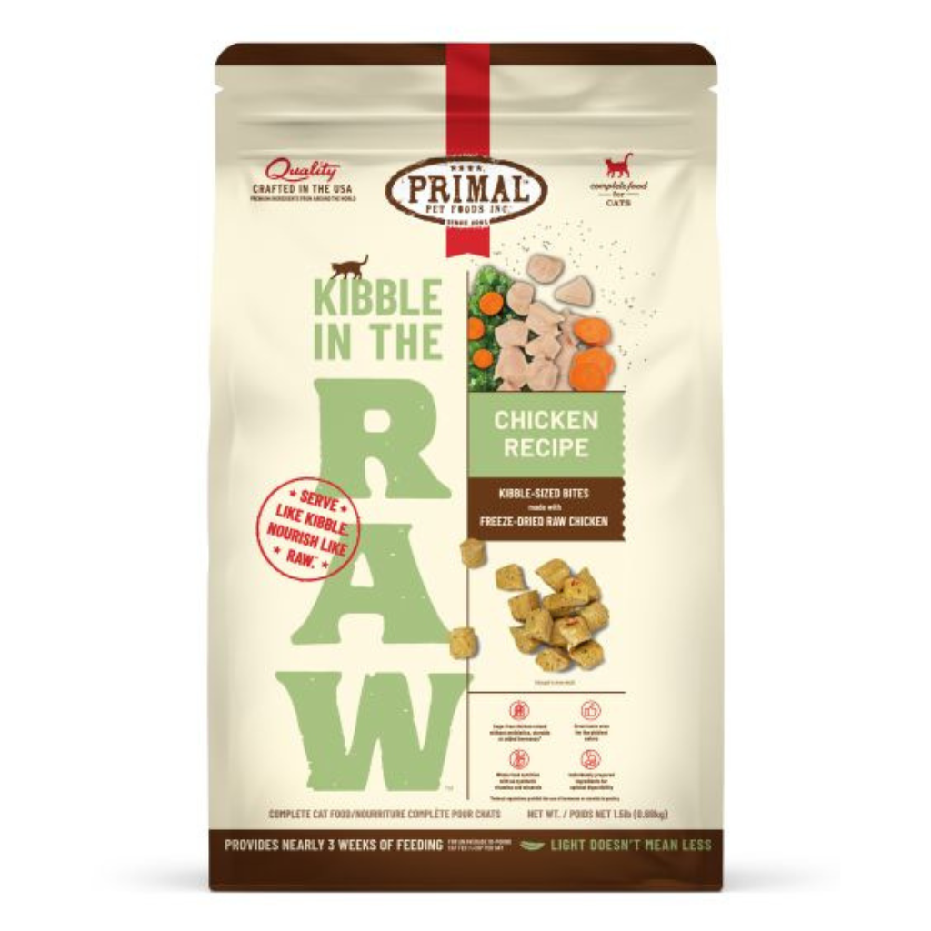 Primal Kibble In The Raw Chicken Recipe Cat Food