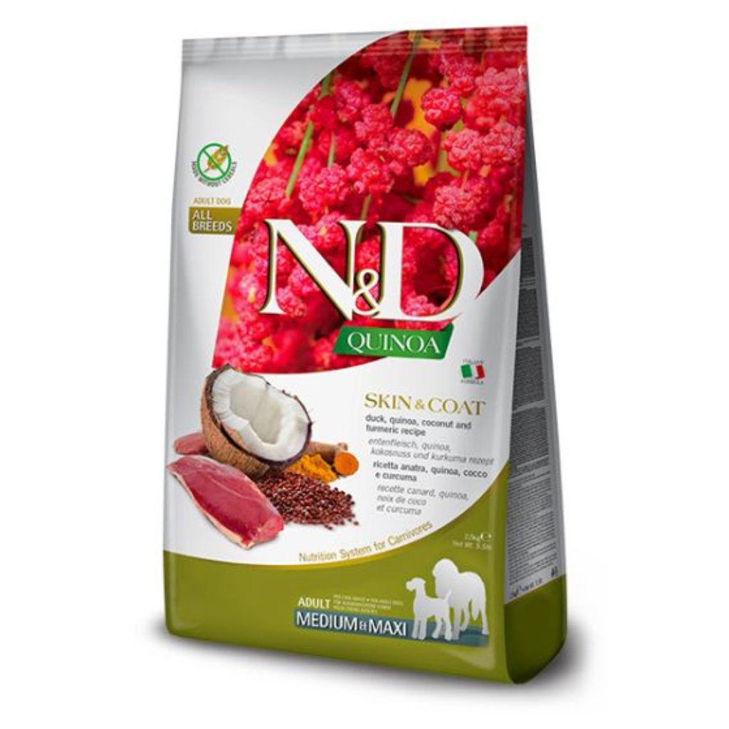 Farmina N&D Quinoa Functional Skin & Coat Duck Medium & MaxiDog Food