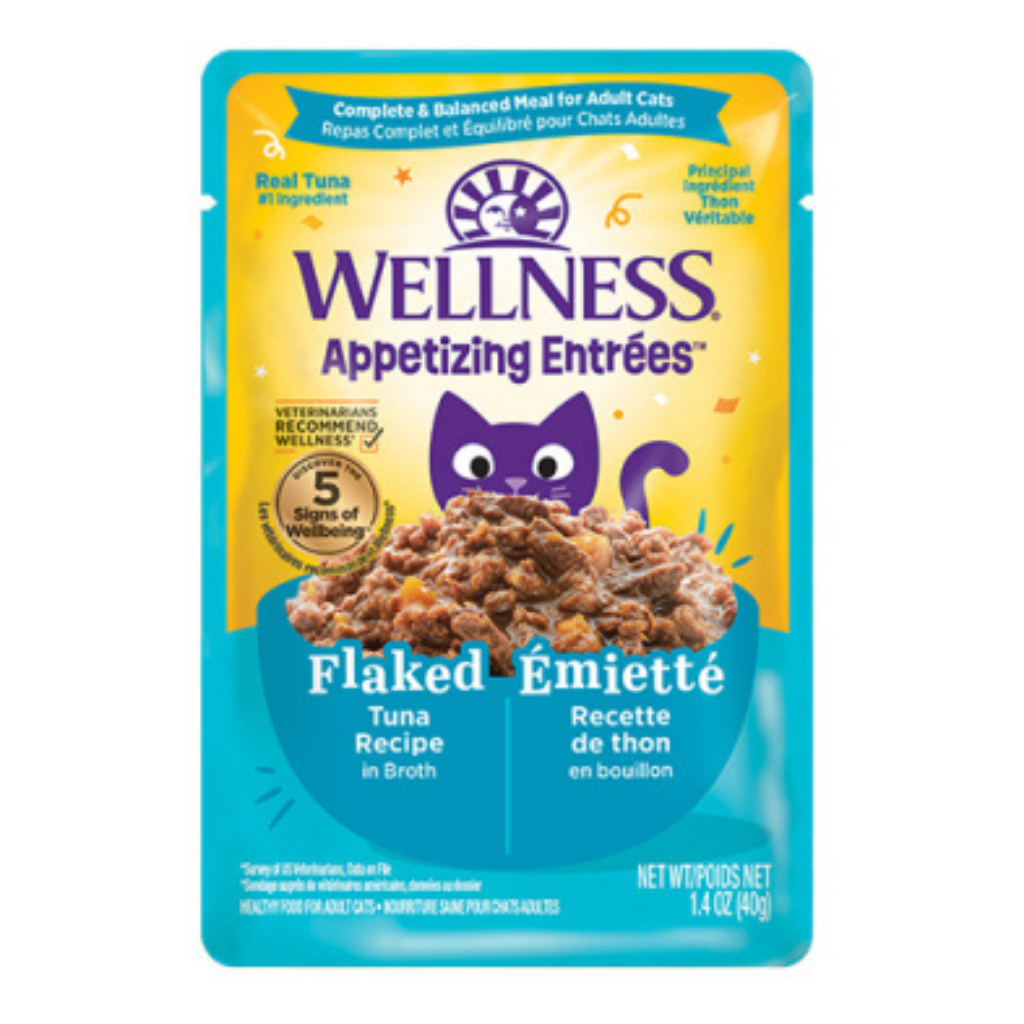 Wellness Appetizing Entrées Flaked Tuna Recipe in Broth Wet Cat Food