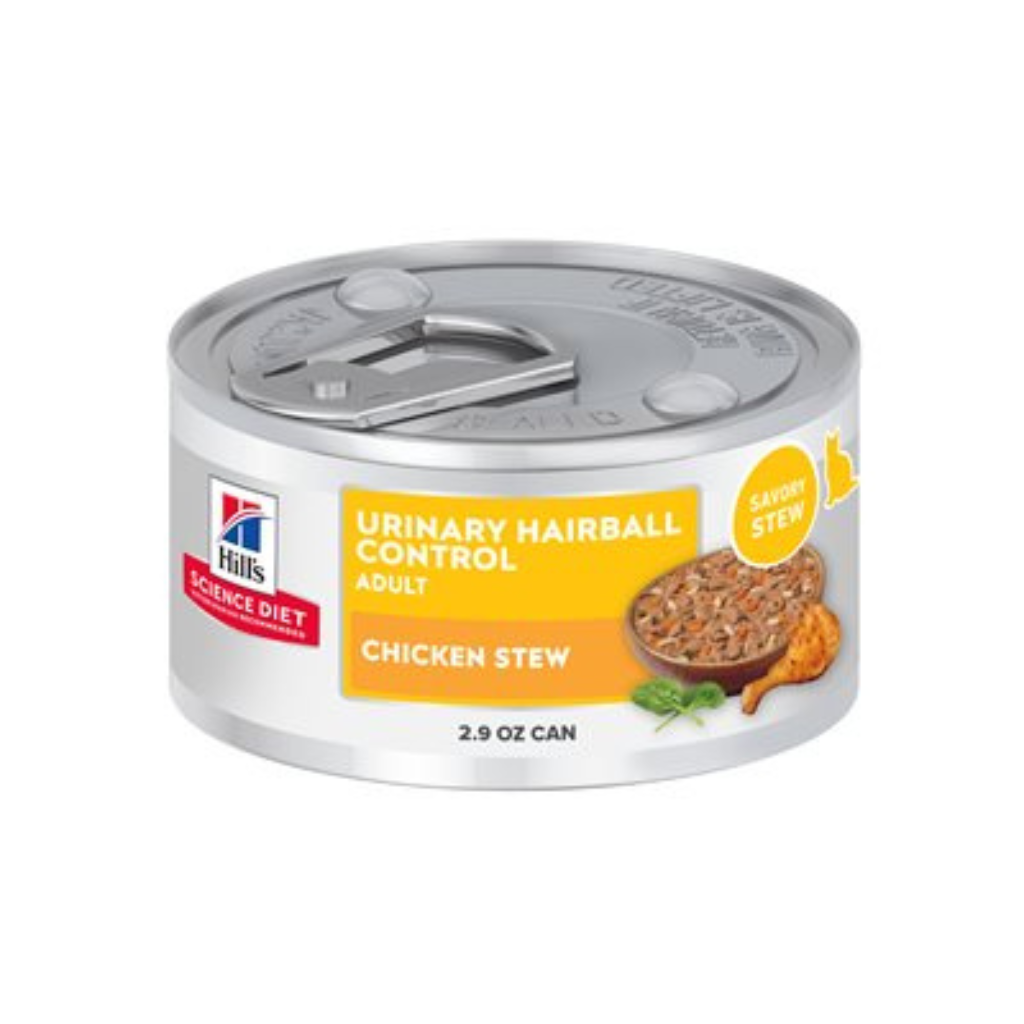 Hill's Science Diet Adult Urinary Hairball Control Chicken & Vegetable Stew Cat Can