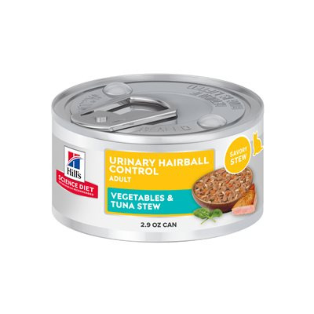 Hill's Science Diet Adult Urinary Hairball Control Vegetable & Tuna Stew Cat Can