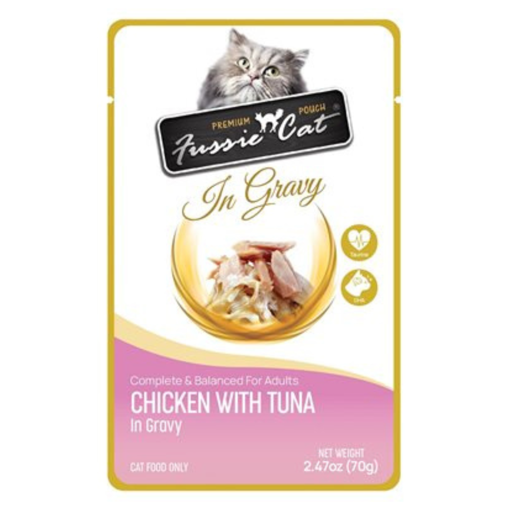 Fussie Cat Premium Chicken with Tuna in Gravy Pouch