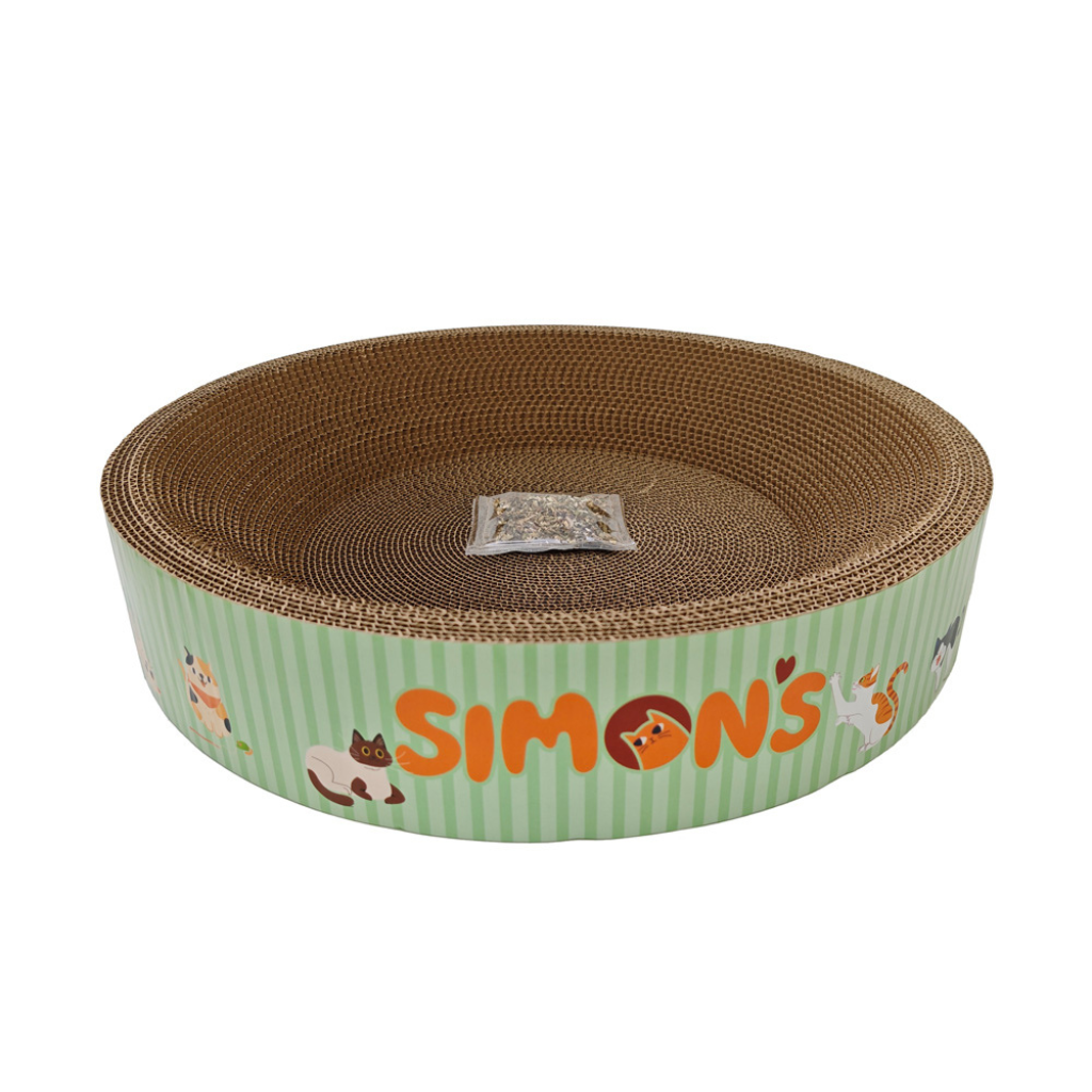 Simon's Corrugated Cat Bed with Catnip – Round