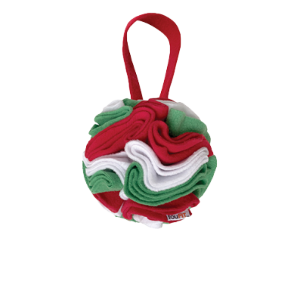 foufouBRANDS fouFIT HOLIDAY Snuffle Ornament Large Dog Toy