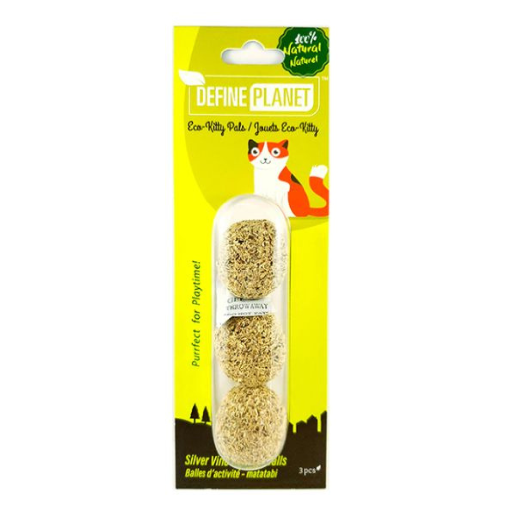Define Planet Silver Vine Catnip Activity Balls Cat Toy