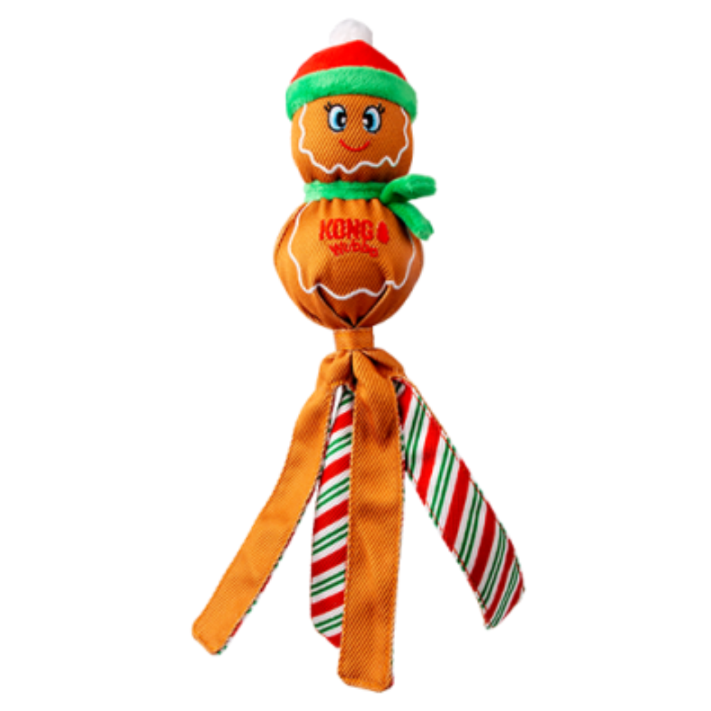 KONG HOLIDAY Wubba Gingerbread Man Large Dog Toy