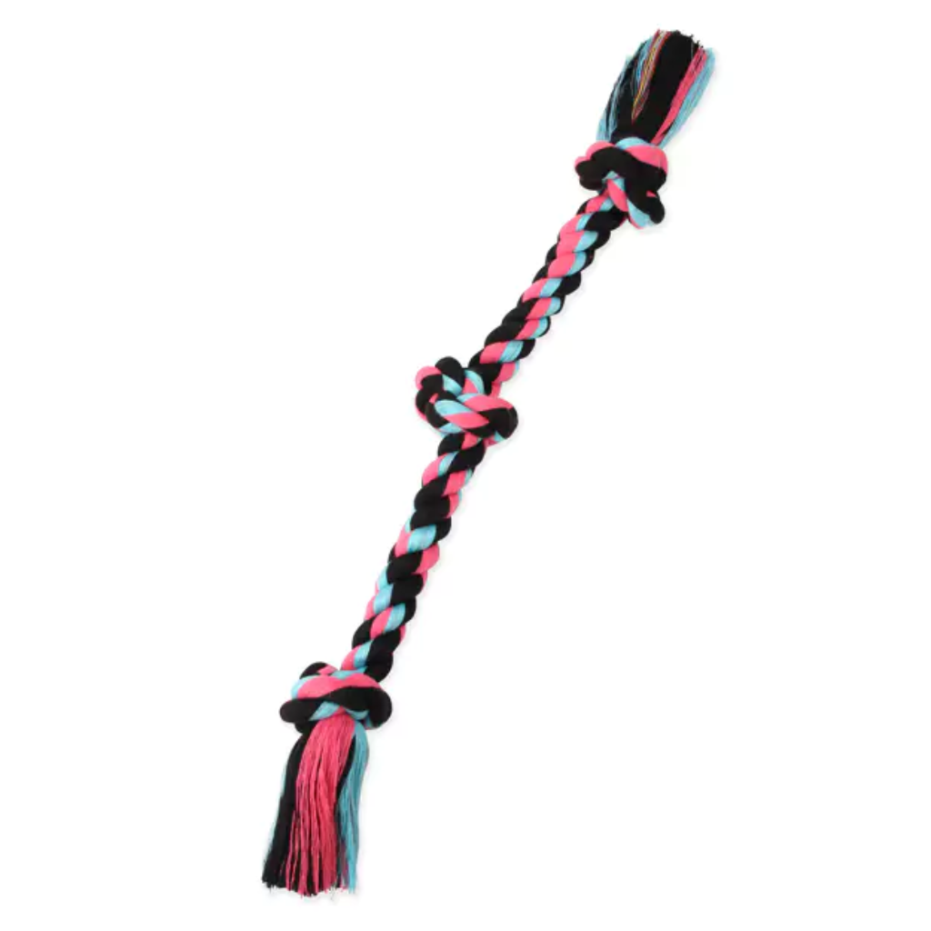 Mammoth Flossy Chews 3 Knot Rope Tug Medium Dog Toy
