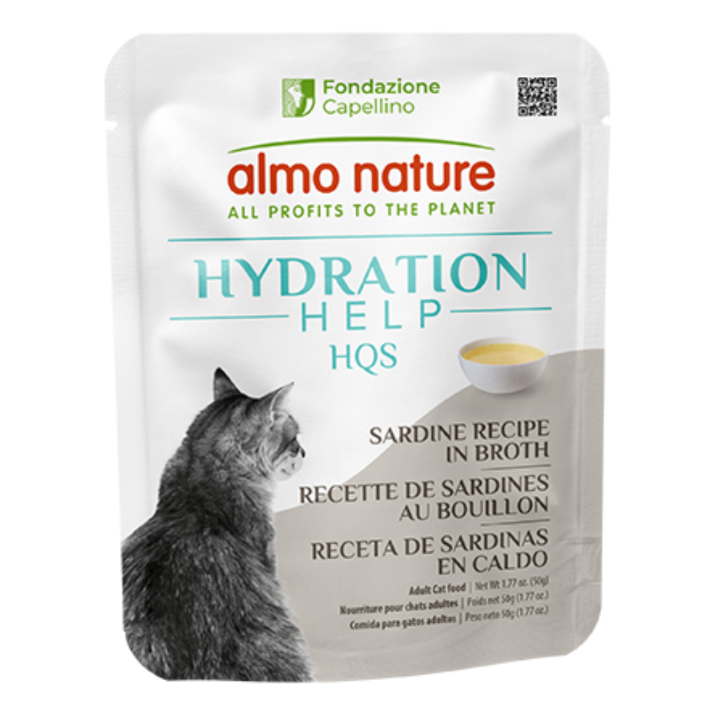 Almo Hydration Help HQS Sardine recipe in broth Cat Pouch