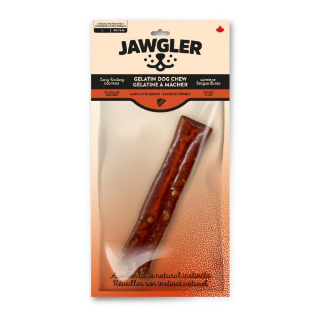 Jawgler Gelatin Bacon/Maple Dog Chew - Large