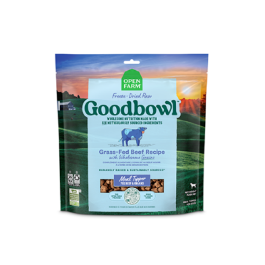 Open Farm Goodbowl Grass-Fed Beef Recipe with Wholesome Grains Freeze-Dried Raw Dog Food