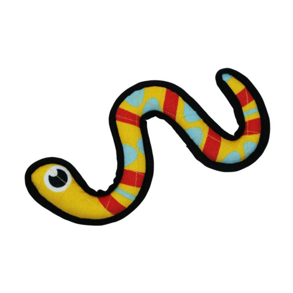 Bud'Z Plush Colourful Worm 12" Dog Toy