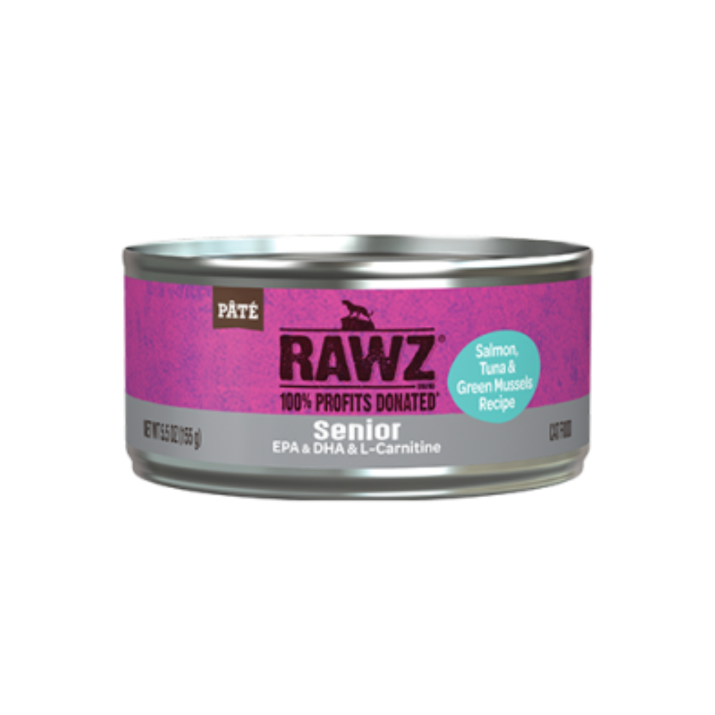 RAWZ Senior Salmon, Tuna & New Zealand Green Mussels Wet Cat Food