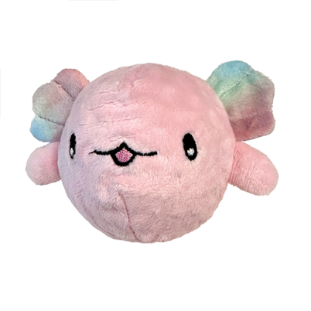 foufouBRANDS fouFIT Fuzzy Wuzzy Axolotl Small 4" Dog Toy