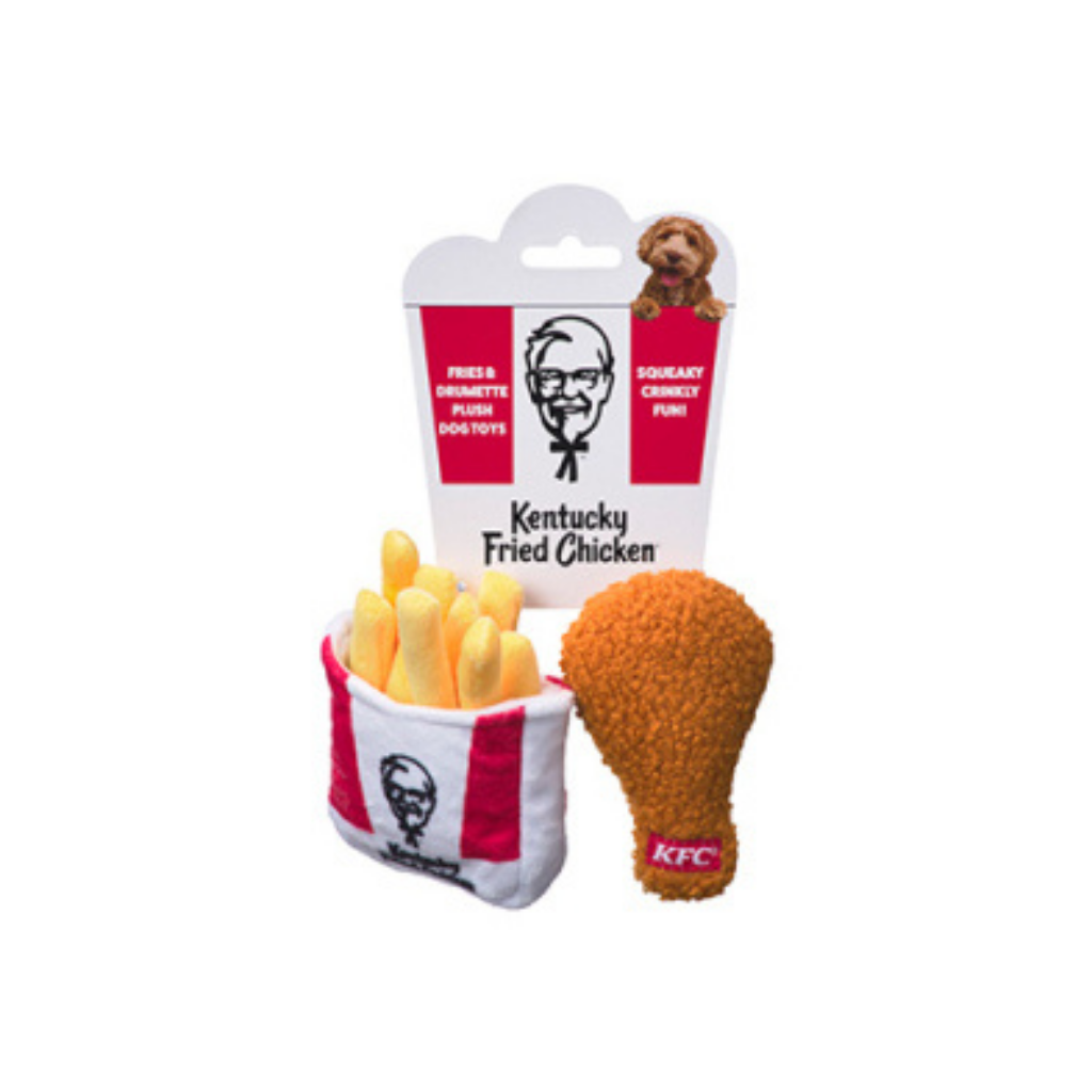SPOT KFC® Plush Fries & Drumette 2 Pack Dog Toy