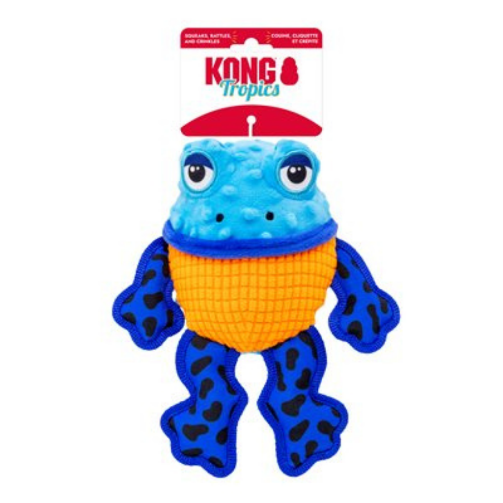 KONG Tropics Rattlez Frog Medium / Large Dog Toy