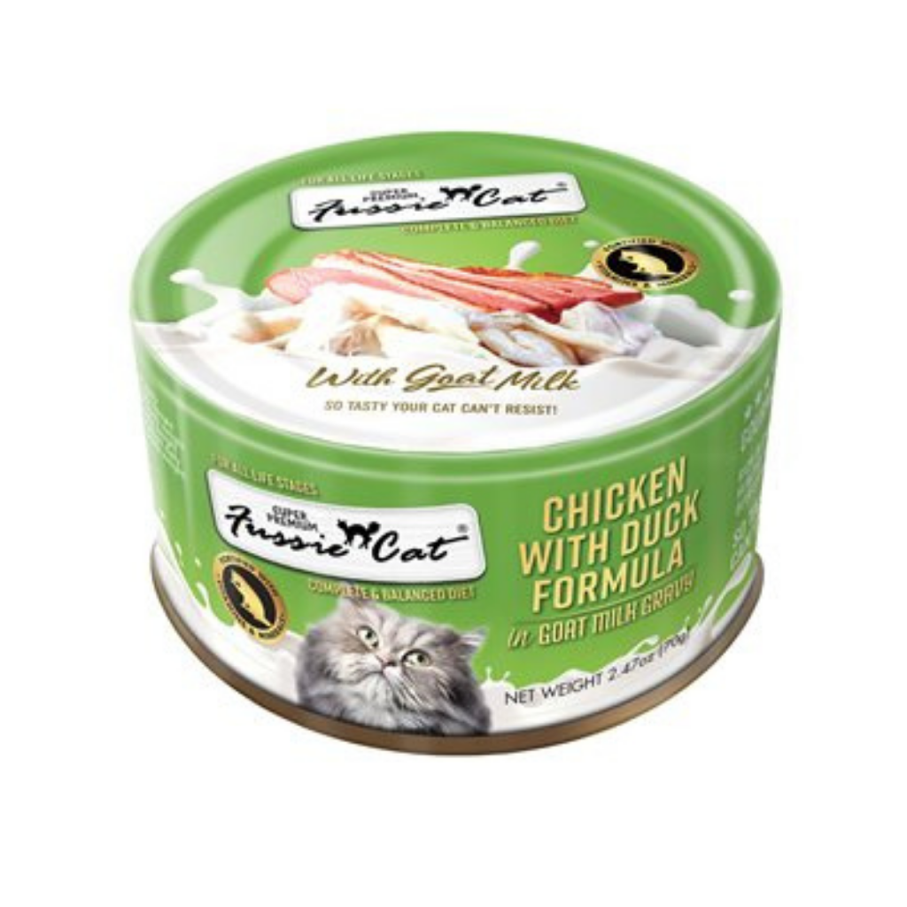 Fussie Cat Premium Chicken with Duck in Goat Milk Cat Can