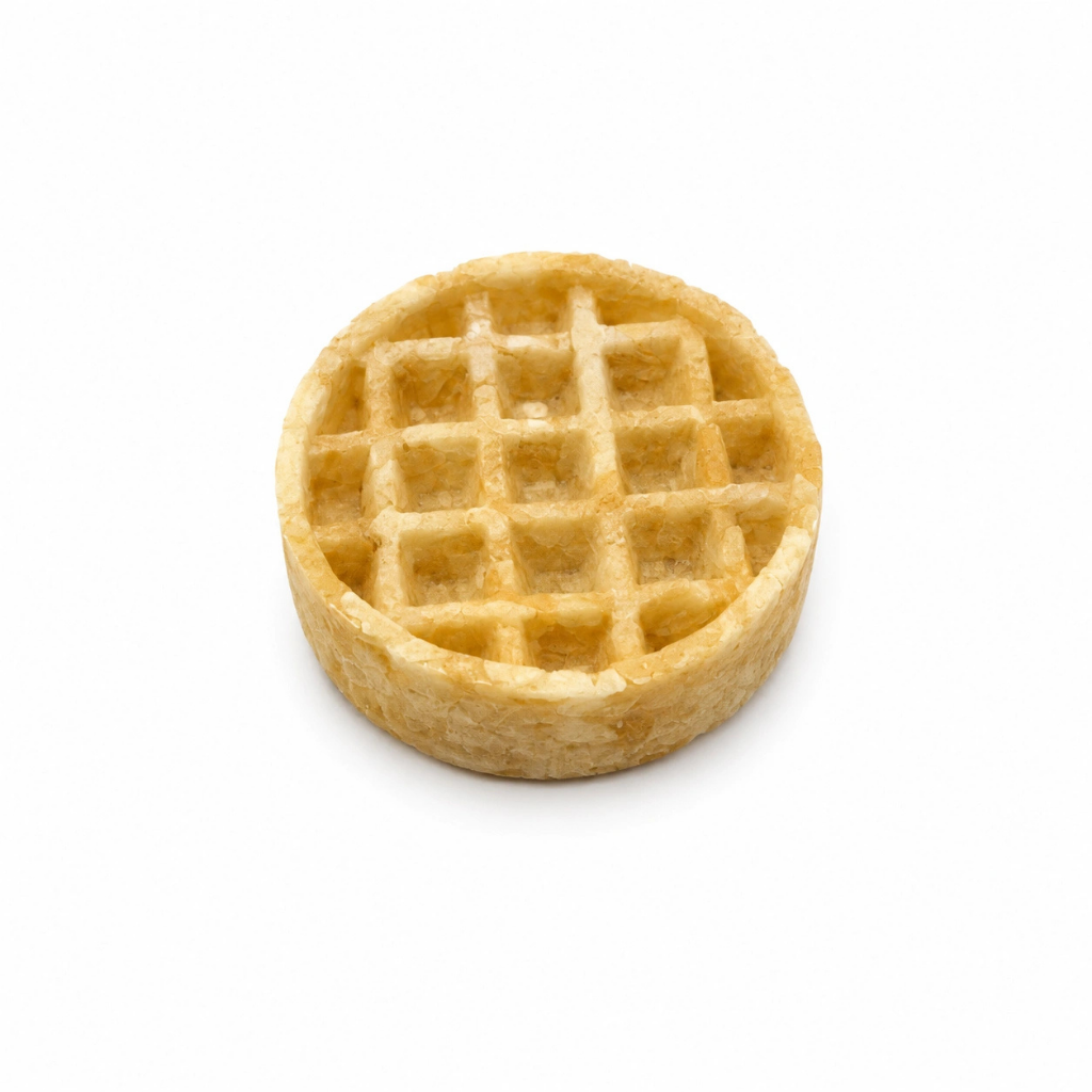Munchie Bones Buffalo Collagen Waffle – Edible “Lick Mat” – Natural 3"