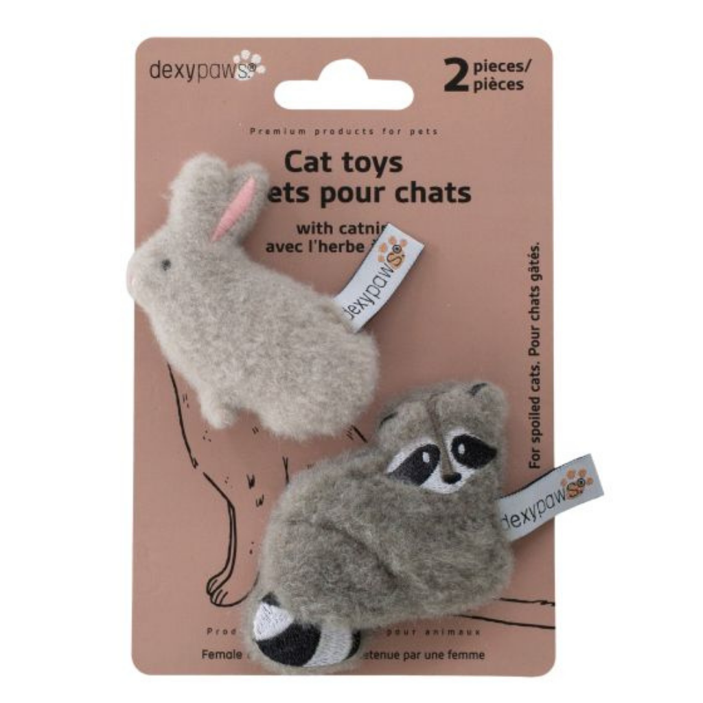 Dexypaws Backyard Buddies Duo with Catnip Cat Toys