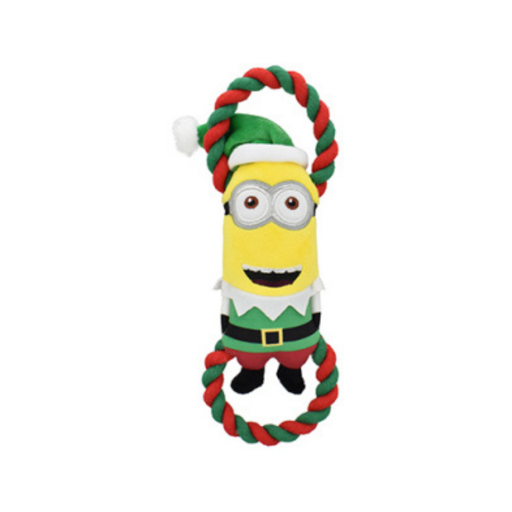 Multipet HOLIDAY Minions Kevin the Elf Tug Toy 10.5" Dog Toy
