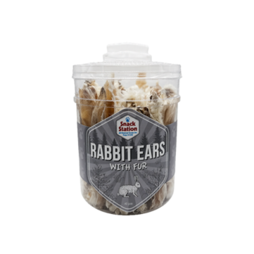 This & That Snack Station Rabbit Ears With Fur Individual Dog Treat