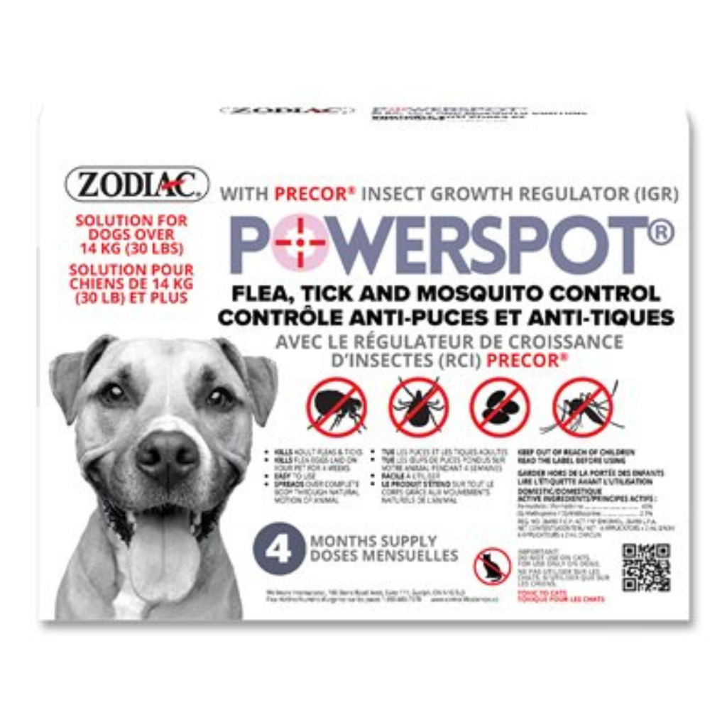 Zodiac PowerSpot Flea & Tick Control for Dogs Over 30 lbs