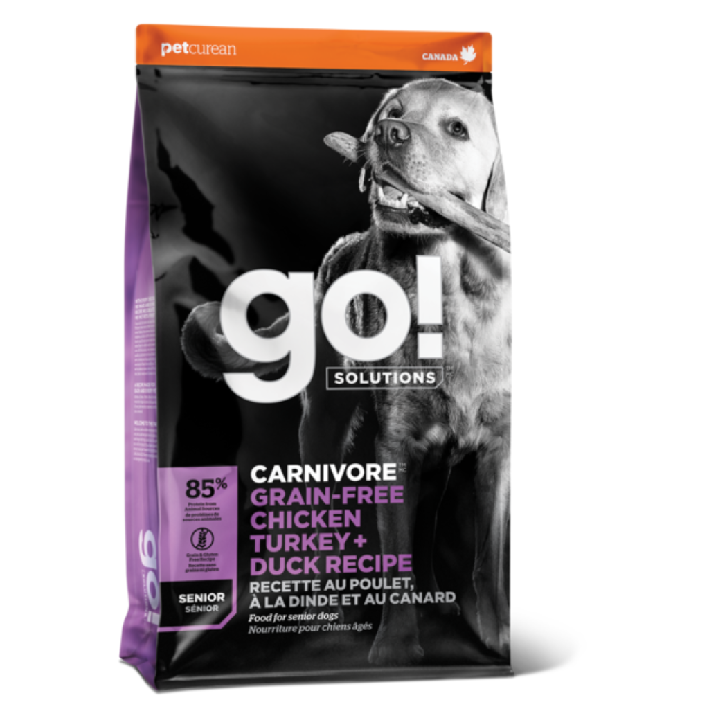 Go! Solutions Carnivore Grain Free Chicken, Turkey, Duck Senior Dog Food