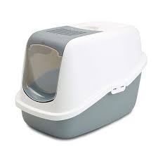 Savic Nestor Grey & White Hooded Litter Box - Large