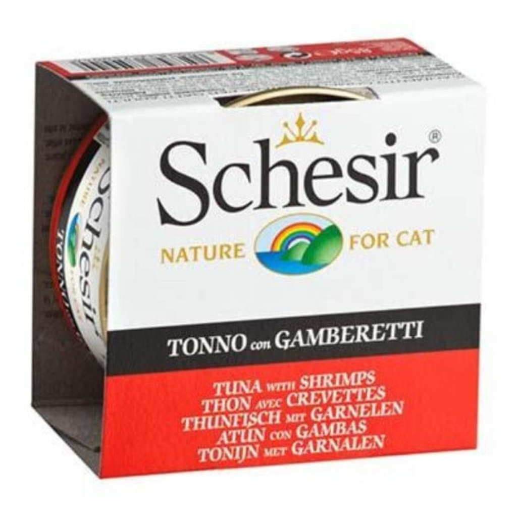 Schesir Tuna Entrée With Shrimps Cat Can