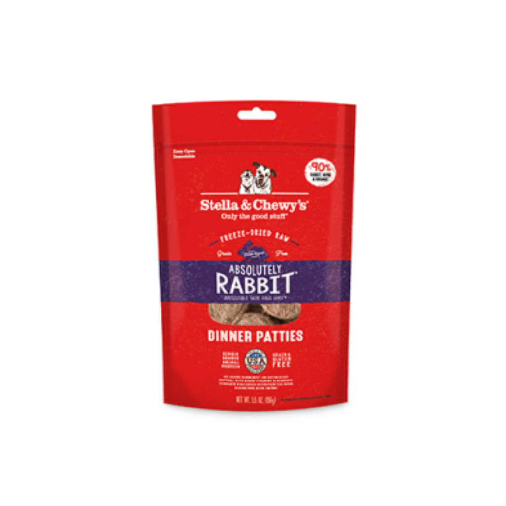Stella & Chewy's Absolutely Rabbit Dinner Patties Freeze-Dried Raw Dog Food