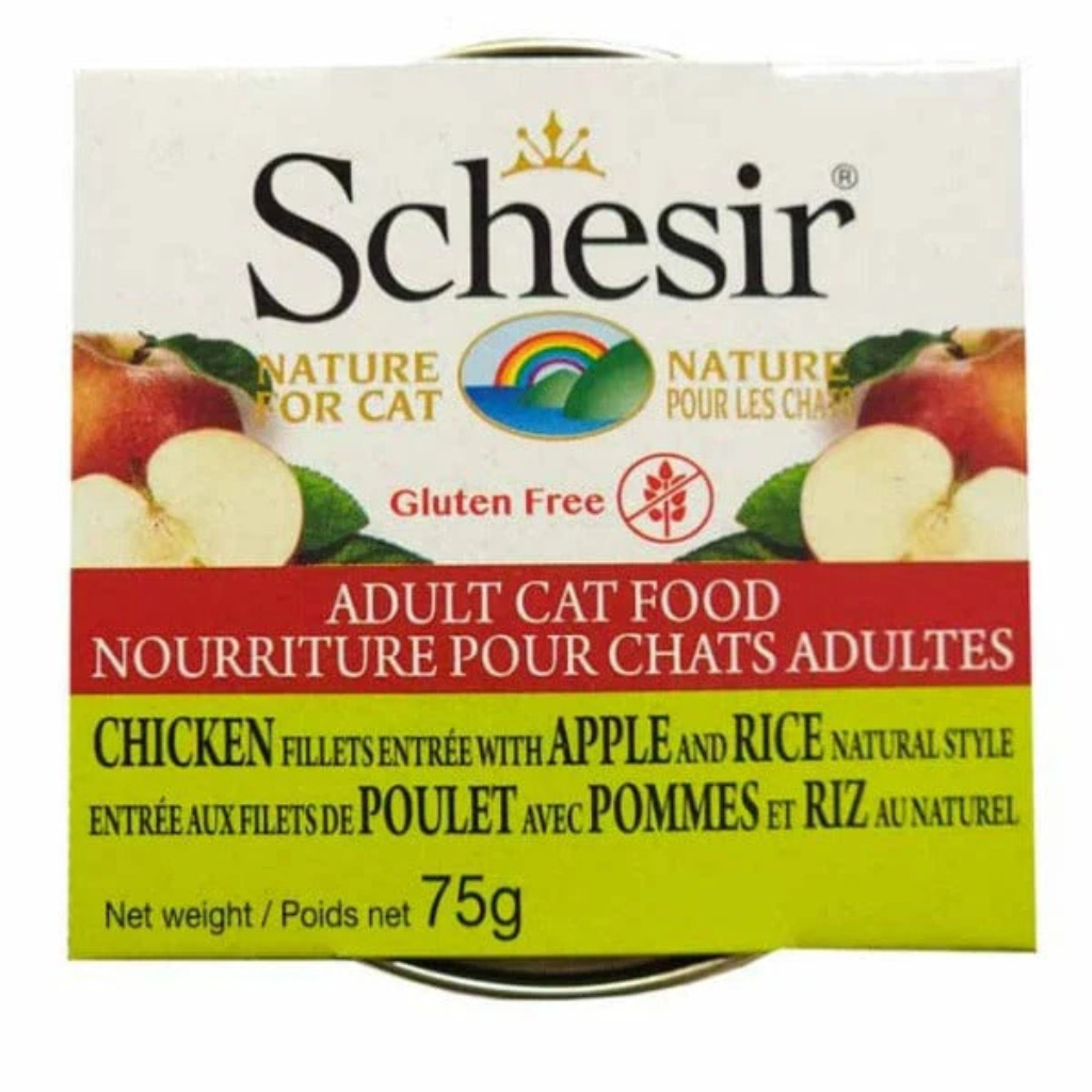 Schesir Chicken Fillets Entrée With Apple & Rice Natural Style Cat Can