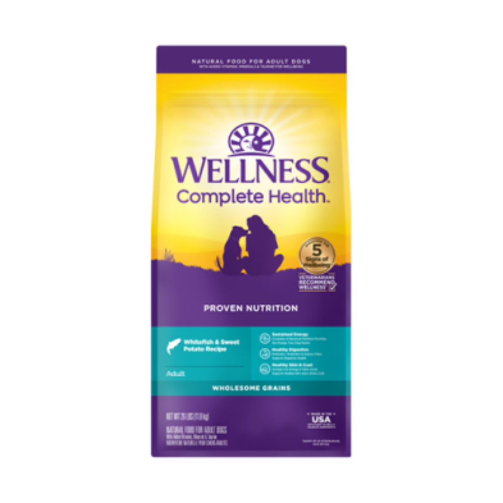Wellness Complete Health Wholesome Grains Adult Whitefish & Sweet Potato Recipe Dry Dog Food