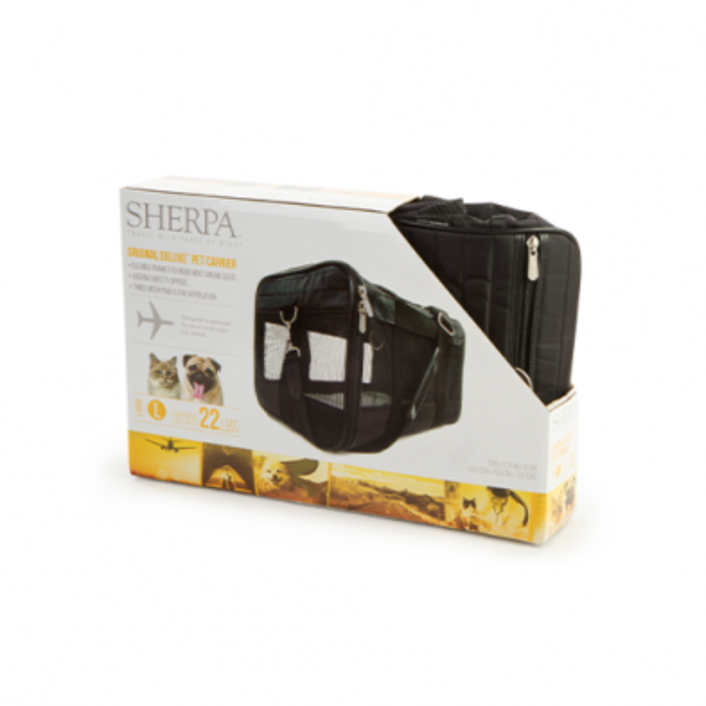 Sherpa Original Deluxe Pet Carrier - Black Large