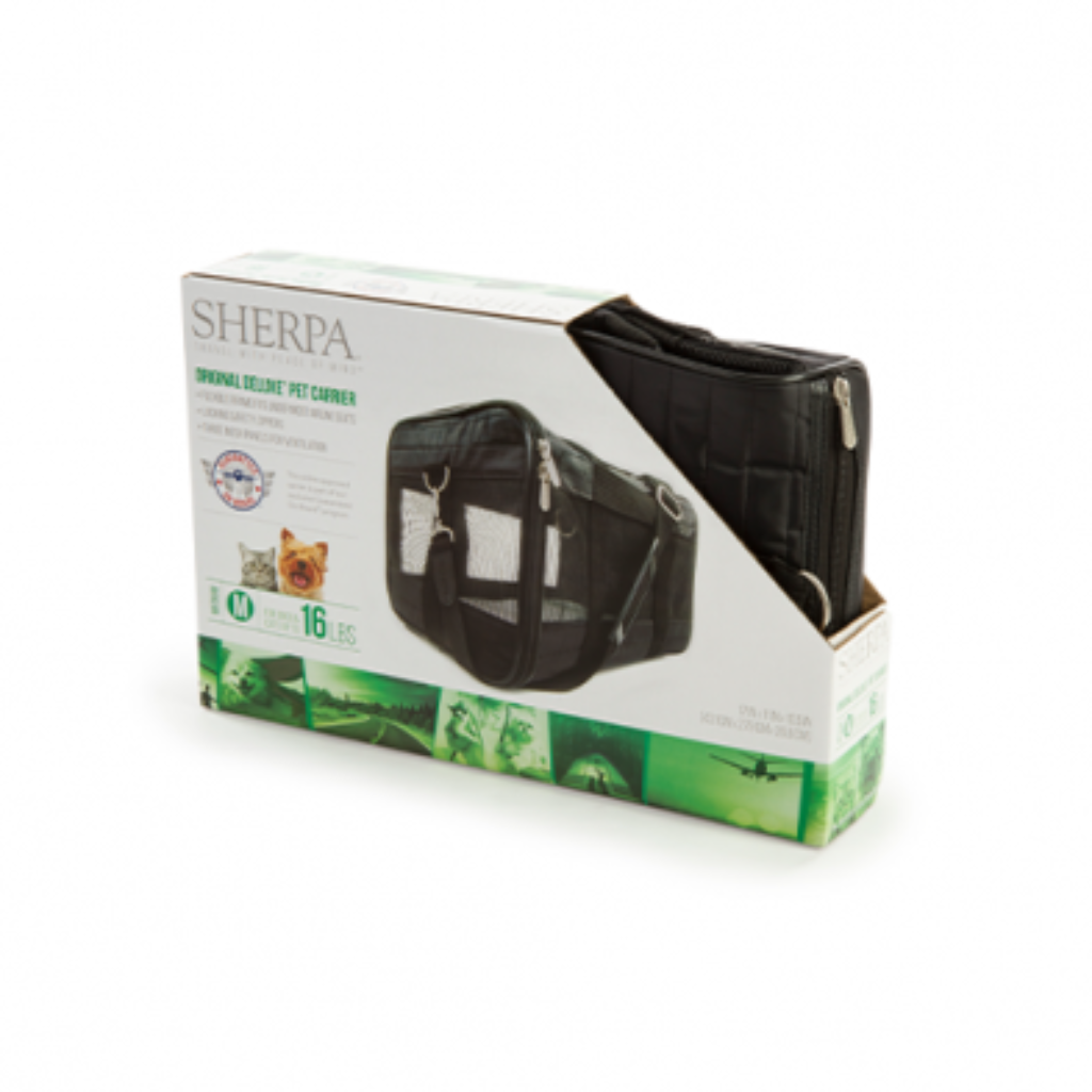 Sherpa Original Deluxe Pet Carrier - Black Medium