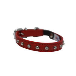 Leather studded cat collar best sale