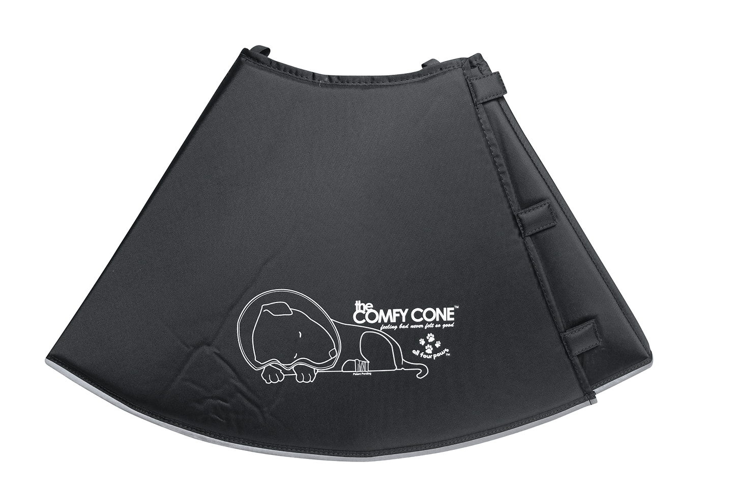 The Comfy Cone Pet Recovery Collar - Black