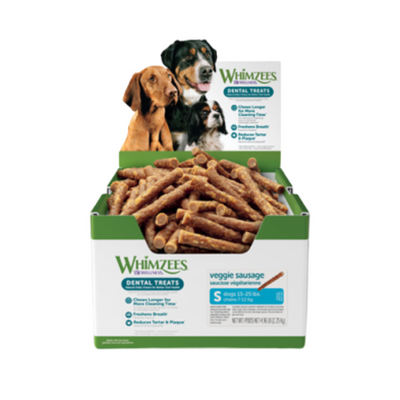 Whimzees Veggie Sausage Small Dental Chew for Dogs