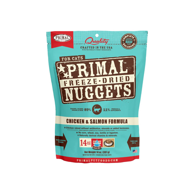 Primal Freeze-Dried Chicken and Salmon Nuggets Cat Food