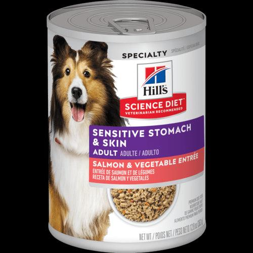 Hill s Science Diet Canine Adult Sensitive Stomach Skin Salmon Vegetable Entr e Can