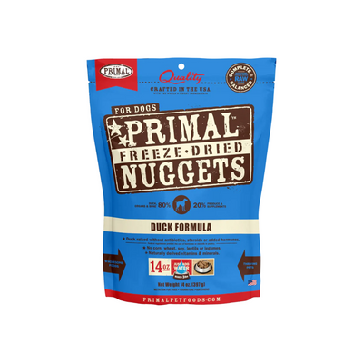 Primal Freeze-Dried Duck Nuggets Dog Food