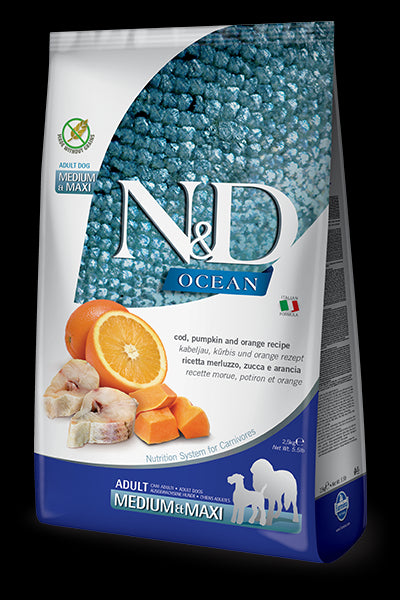 N&D Ocean Salmon Cod Pumpkin & Orange Adult Maxi for Dogs