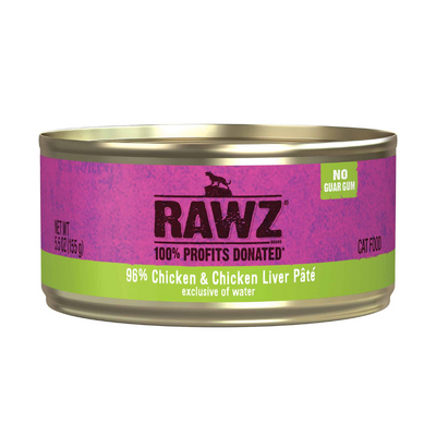 RAWZ 96% Chicken & Chicken Liver Pate Cat Can