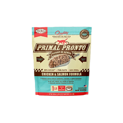 Primal Raw Frozen Pronto Chicken and Salmon Cat Food