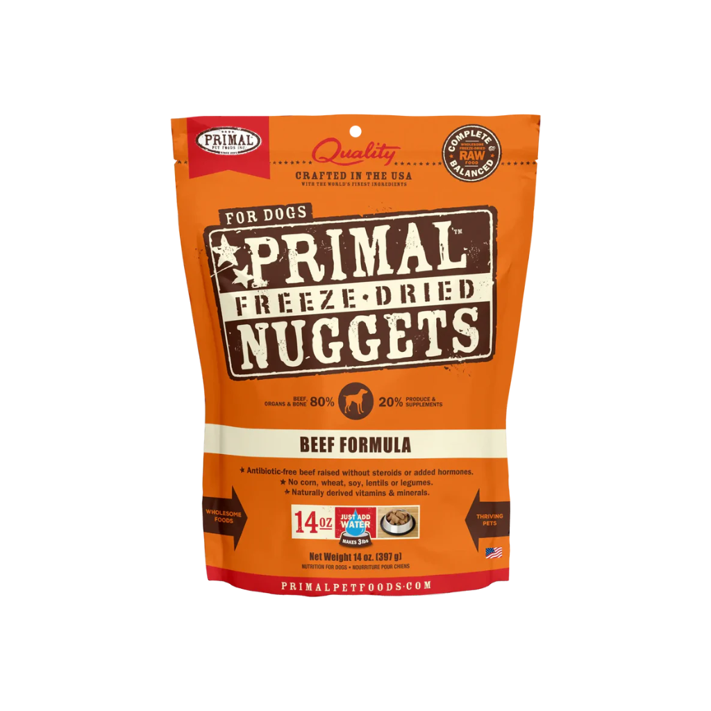 Primal Freeze-Dried Beef Nuggets Dog Food