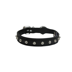 Angel Leather Cat Collar Studded 10"