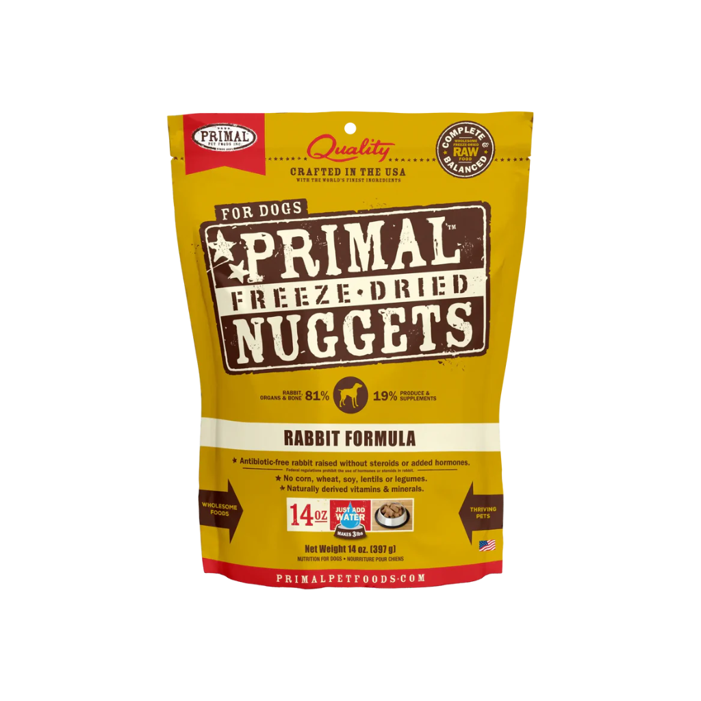 Primal Freeze-Dried Rabbit Nuggets Dog Food