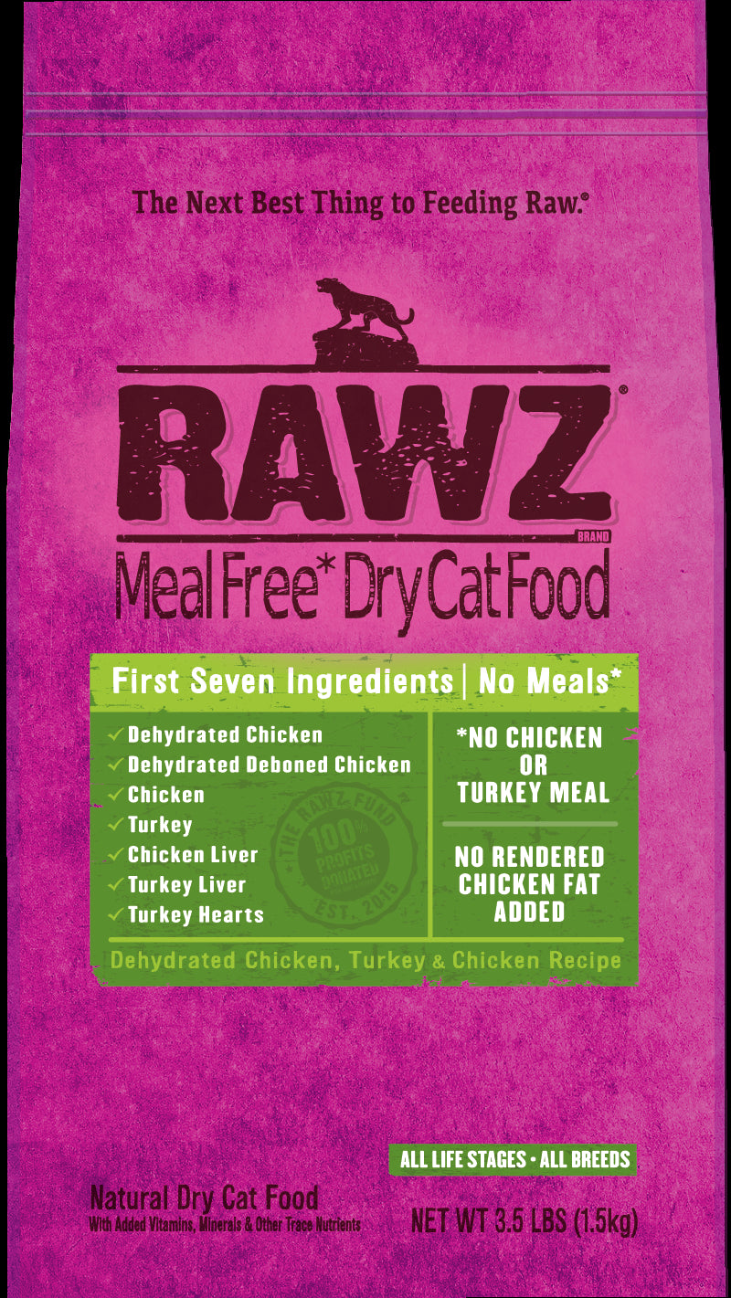 Rawz Dehydrated Chicken, Turkey & Chicken Recipe for Cats
