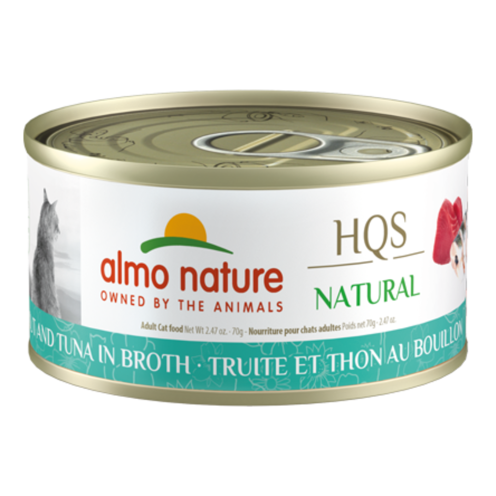 Almo Nature HQS Natural - Trout and Tuna in Broth Cat Can