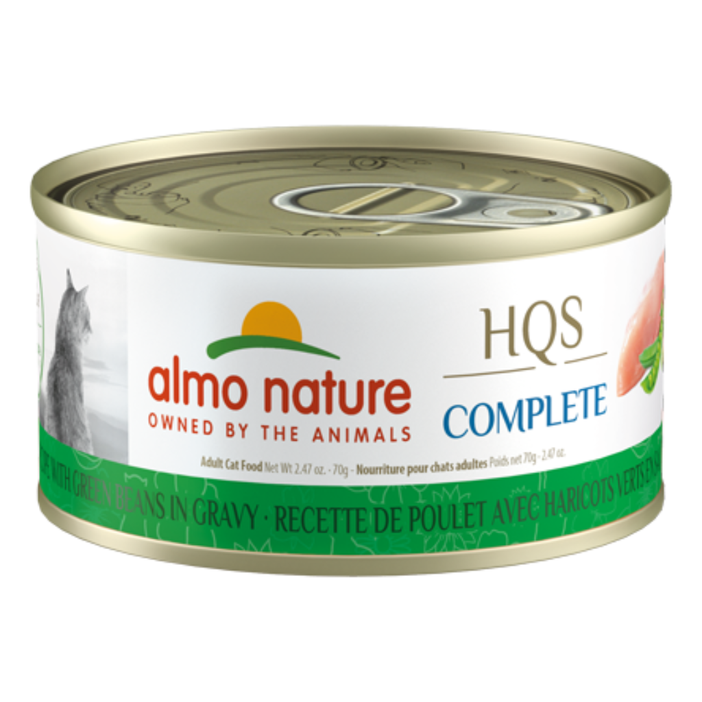 Almo Nature HQS Complete - Chicken Recipe with Green Beans in Gravy Cat Can